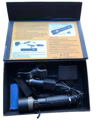 Фара монокристалическая , ZOOM 500W, с креплением модель BL8652 ,зарядным устройством 220V и авто