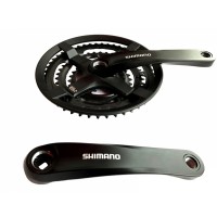 Шатун Shimano FC-TY501, 170мм. 42х34х24Т 6/7/8-speed с защитой, черный