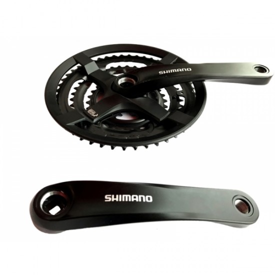 Шатун Shimano FC-TY501, 170мм. 42х34х24Т 6/7/8-speed с защитой, черный