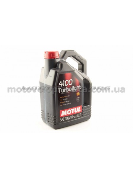 Масло   автомобильное, 4л   (синтетика, 10W-40, 4100 Turbolight)   MOTUL   (#100355), шт