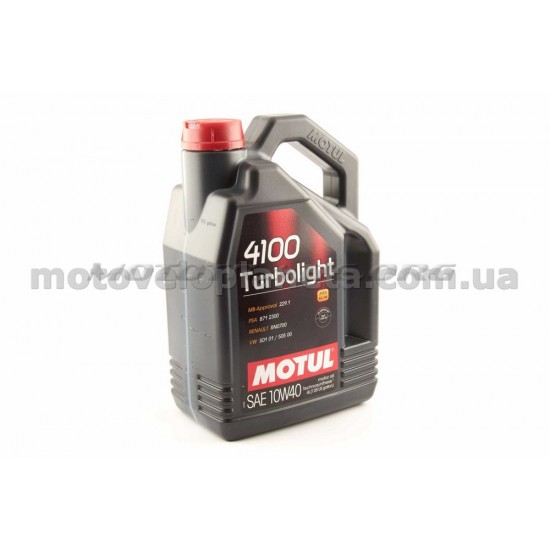 Масло   автомобильное, 4л   (синтетика, 10W-40, 4100 Turbolight)   MOTUL   (#100355), шт