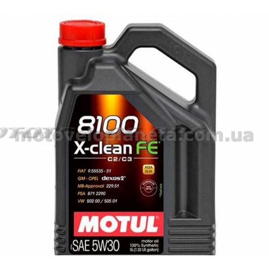 Масло   автомобильное, 4л   (синтетика, 5W-30, 8100 X-CLEAN FE)   MOTUL   (#104776), шт