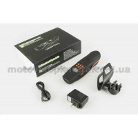 Аудиосистема велосипедная на руль   (влагостойкая, фонарик, рация, МР3/USB/SD/Bluetooth/FM-радио)   (mod:AV126-O)   NEO, шт
