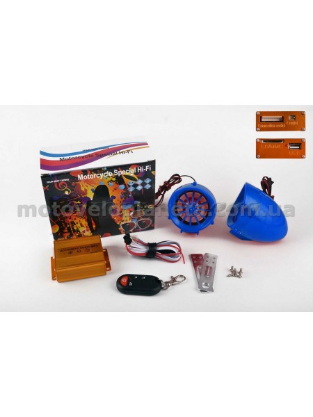 Аудиосистема   (3.5, синяя, подсветка, сигн., МР3/FM/SD/USB, ПДУ, разъем ППДУ 3K)   BEST CHOICE, шт