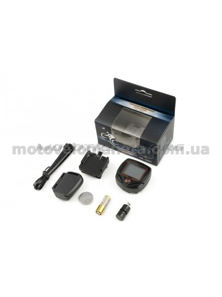 Велокомпьютер беспроводной без подсветки   (mod:YS-368С)   (красный)   YS, шт
