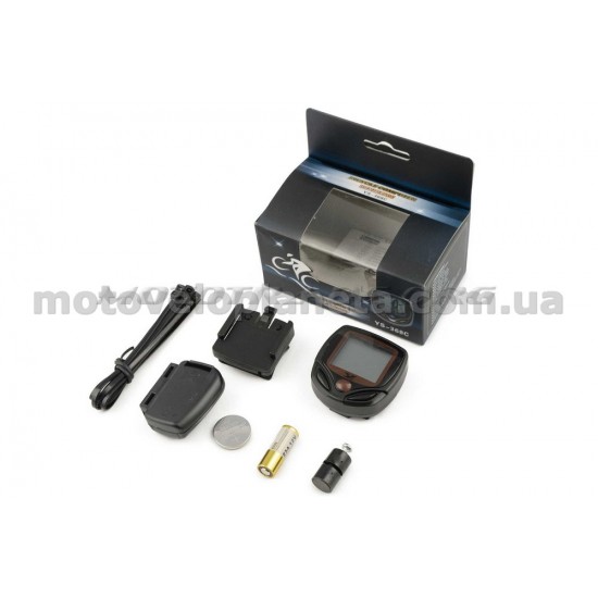 Велокомпьютер беспроводной без подсветки   (mod:YS-368С)   (красный)   YS, шт