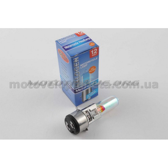 Лампа BA20D (2 уса)   12V 50W/50W   (хамелеон розовый)   BEST   (mod:A), шт