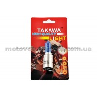 Лампа BA20D (2 уса)   12V 35W/35W   (супер белая, высокая)   (блистер)   TAKAWA, шт