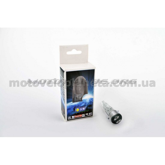 Лампа BA20D (2 уса)   12V 35W/35W   (белая, со стержнем)   BEST, шт