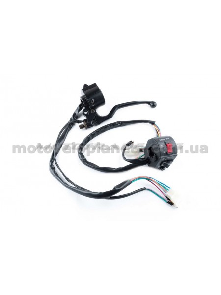 Блоки кнопок руля (пара)   Suzuki AX100   (черные, рычаги, крепление)   XVP, пара