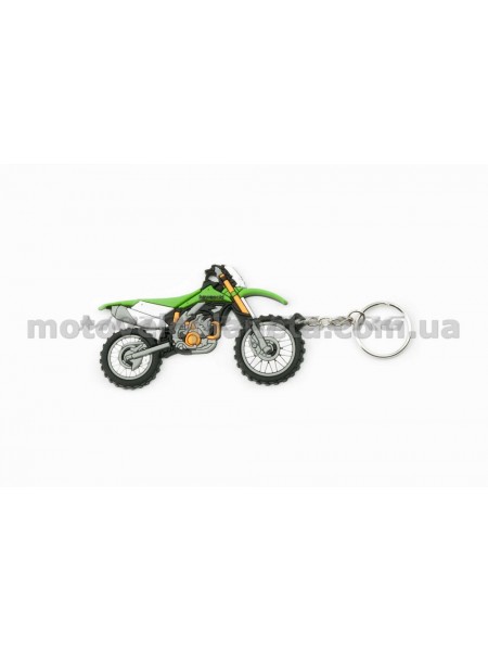 Брелок резиновый   байк   KAWASAKI   (зеленый)   (#YSK130), шт