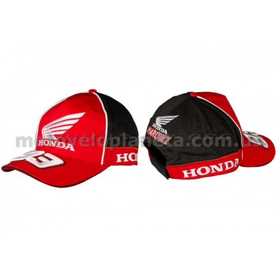 Бейсболка   HONDA AND MARC MARQUEZ   (красно-черная, 100% хлопок), шт