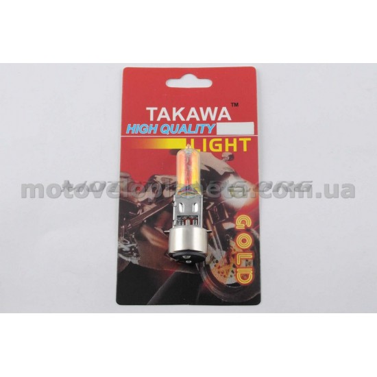 Лампа BA20D (2 уса)   12V 18W/18W   (хамелеон розовый)   (блистер)   TAKAWA   (mod:A), шт