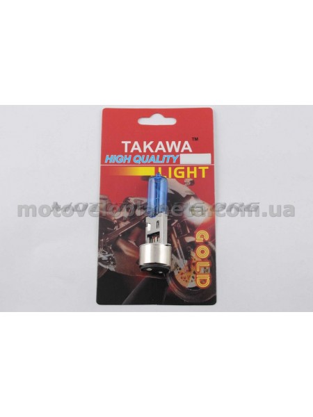 Лампа BA20D (2 уса)   12V 35W/35W   (супер белая)   (блистер)   TAKAWA   (mod:A), шт