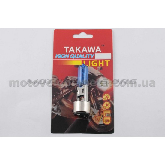 Лампа BA20D (2 уса)   12V 35W/35W   (супер белая)   (блистер)   TAKAWA   (mod:A), шт