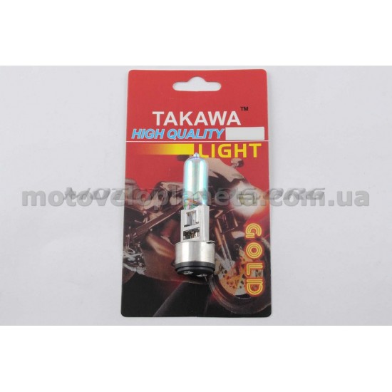 Лампа BA20D (2 уса)   12V 35W/35W   (хамелеон радужный)   (блистер)   TAKAWA   (mod:A), шт