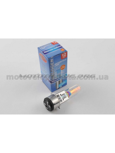 Лампа BA20D (2 уса)   12V 35W/35W   (хамелеон радужный)   BEST   (mod:A), шт