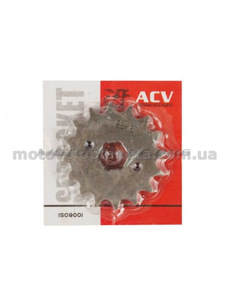 Звезда трансмиссии (передняя)   Zongshen ZS200-GS   428-16T   (сталь 20)    ACV, шт