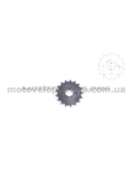 Звезда трансмиссии (передняя)   Zongshen, Lifan 125-200   428-17T   (TM)   EVO, шт