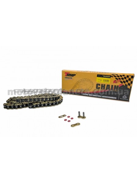 Цепь трансмиссии   520-104L   Yamaha, Lifan, ИЖ, Муравей   (сальниковая, желтая, O-Ring )   (TM)   EVO, шт