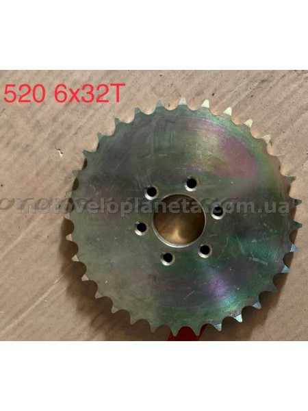 Звезда трансмиссии (задняя)   ATV, Pitbike   150/250сс   520-32T   (6 болтов)   VV, шт