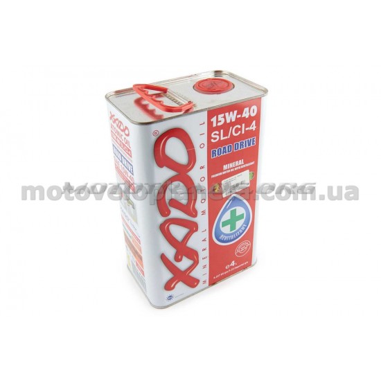 Масло   4T, 4л   (минеральное. 15W-40, Atomic OIL SL/SI-4)   ХАДО, шт