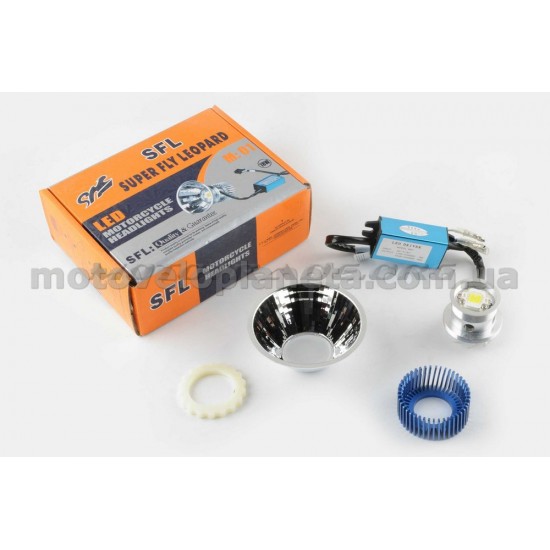 Лампа диодная универсальная с переходниками   (12V 8W/18W)   (mod:3)   WOYE, шт
