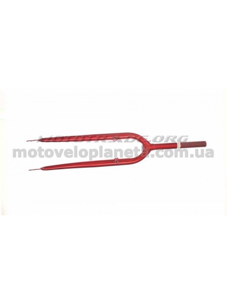 Вилка велосипедная жесткая   (с креплением V-brake, 22)   (красная)   DS, шт