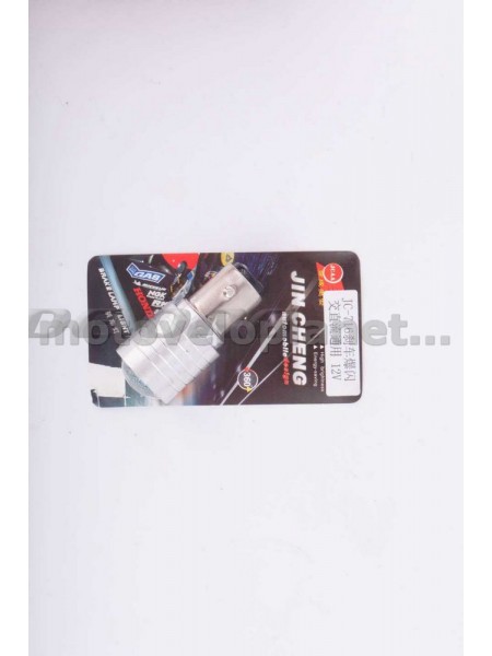 Лампа S25 (двухконтактная, диодная)   12V 5W   (стоп, габарит) (белая, mod:JC-716)   JCAA, шт