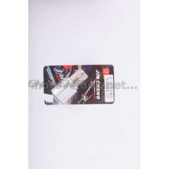 Лампа S25 (двухконтактная, диодная)   12V 5W   (стоп, габарит) (белая, mod:JC-716)   JCAA, шт