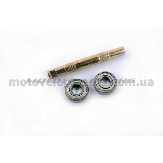 Ось каретки велосипедная   (клин)   (L-145mm) (+ 2 подшипника 6203-ZZ)   (mod:МИНСК)   YAT, компл.