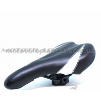 Седло велосипедное спортивное   (черное с серой полосой)   (mod TY-SD-7130)   KL, шт