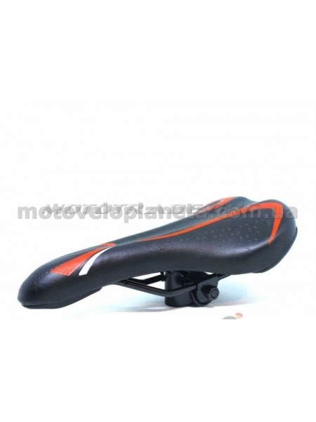 Седло велосипедное спортивное   (черное с красной полосой)   (mod TY-SD-7115)   KL, шт