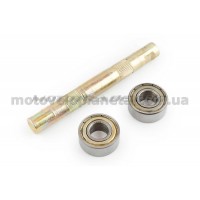 Ось каретки велосипедная   (клин)   (L-140mm) (+ 2 подшипника 6902-ZZ)   (mod:УКРАИНА)   BDRK, компл.