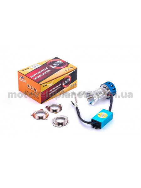 Лампа диодная универсальная с переходниками   (12V 8W/16W)   (mod:2), шт
