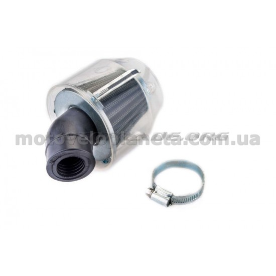 Фильтр воздушный (нулевик)   Ø28/40mm, 45*   (колокол, прозрачный)   KM   (mod:KY-A-134), шт