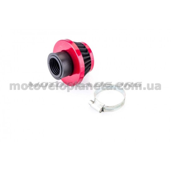 Фильтр воздушный (нулевик)   Ø28mm   (красный)   KM   (mod:KY-A-140), шт