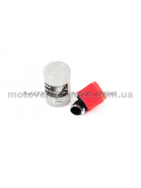 Фильтр воздушный (нулевик, поролон) Ø35mm, 45* (mod:1, красный), шт Фильтр воздушный (нулевик, поролон) Ø35mm, 45* (mod:1, красный), шт