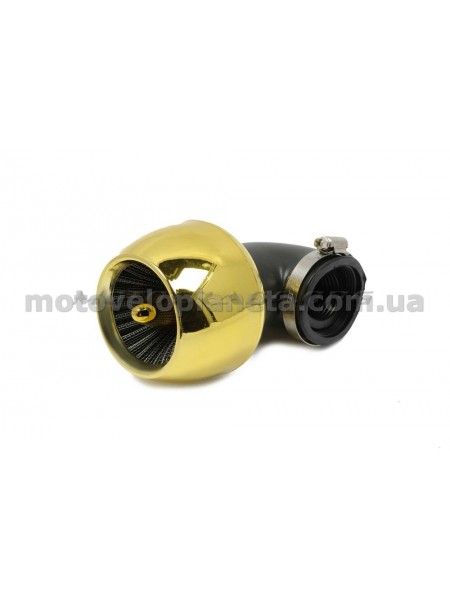 Фильтр воздушный (нулевик)   Ø35-48mm, 90*, турбина (золото), шт