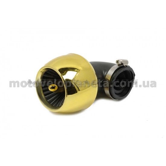 Фильтр воздушный (нулевик)   Ø35-48mm, 90*, турбина (золото), шт