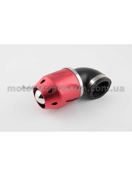 Фильтр воздушный (нулевик)   Ø42mm, 90*, пуля (красный), шт