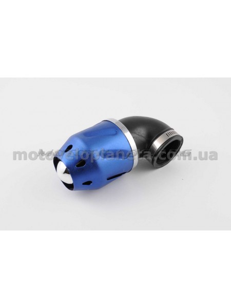 Фильтр воздушный (нулевик) Ø42mm, 90*, пуля (синий), шт Фильтр воздушный (нулевик) Ø42mm, 90*, пуля (синий), шт