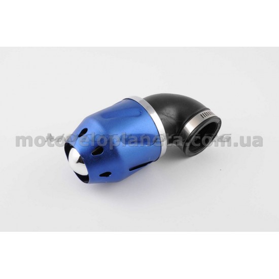 Фильтр воздушный (нулевик)   Ø42mm, 90*, пуля (синий), шт