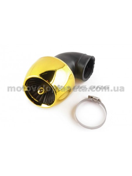 Фильтр воздушный (нулевик)   Ø42mm, 90*, турбина (золото), шт