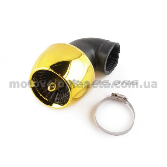 Фильтр воздушный (нулевик)   Ø42mm, 90*, турбина (золото), шт