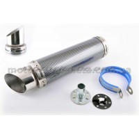 Глушитель (тюнинг)   300*90mm, креп. Ø48mm   (нержавейка, карбон mod:1, прямоток, тип:2), шт