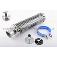 Глушитель (тюнинг)   300*90mm, креп. Ø48mm   (нержавейка, карбон mod:2, прямоток, тип:1), шт