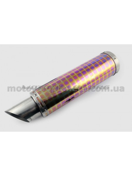 Глушитель (тюнинг)   420*100mm, креп. Ø78mm   (нержавейка, квадраты, без креплений, mod:43), шт