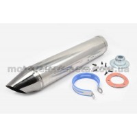 Глушитель (тюнинг)   420*100mm, креп. Ø78mm   (нержавейка, хром, mod:3), шт