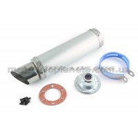 Глушитель (тюнинг)   300*90mm, креп. Ø48mm   (нержавейка, хром, прямоток), шт